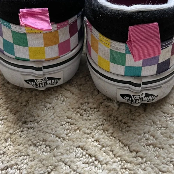 Vans Rainbow Checkered Sneakers Sz6 EUC - Picture 6 of 7